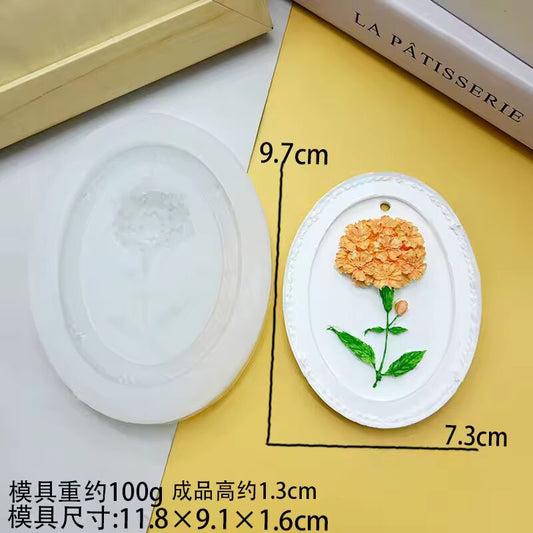 3D Hydrangea Bouquet Silicone Mold Wax Sachet WM017