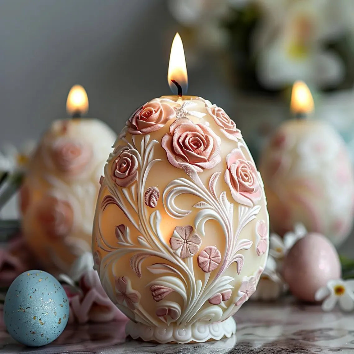 Easter Egg Flower Silicon Mold MB182