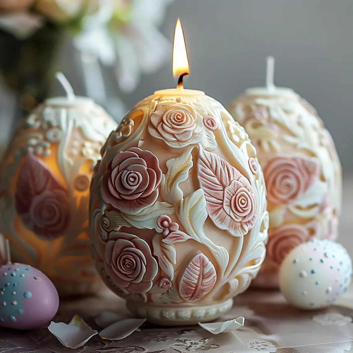 Easter Egg Flower Silicon Mold MB182