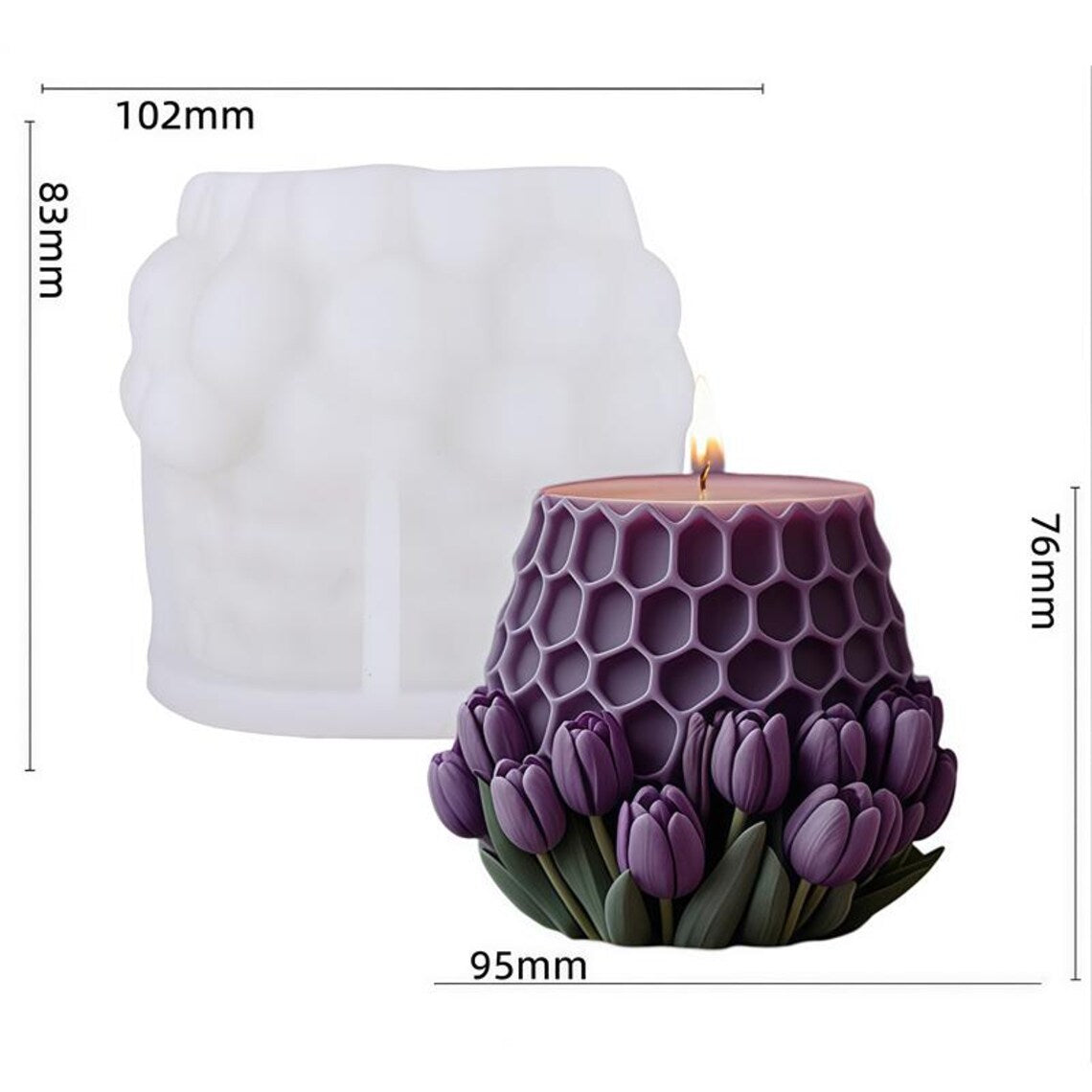 Big ulip Candle Silicone Mold MB113